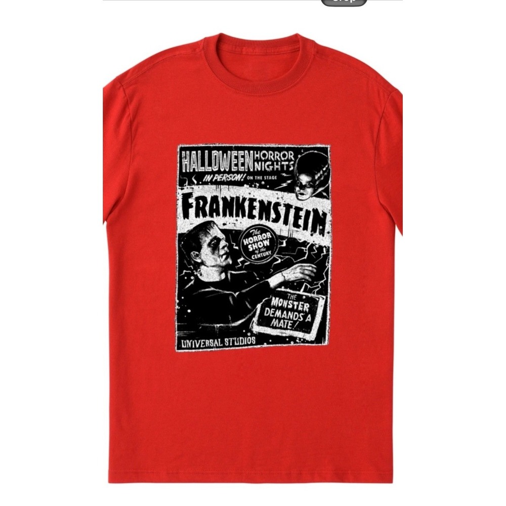 Universal Studios Halloween Classic Frankenstein Monster T-Shirt Red 2XL